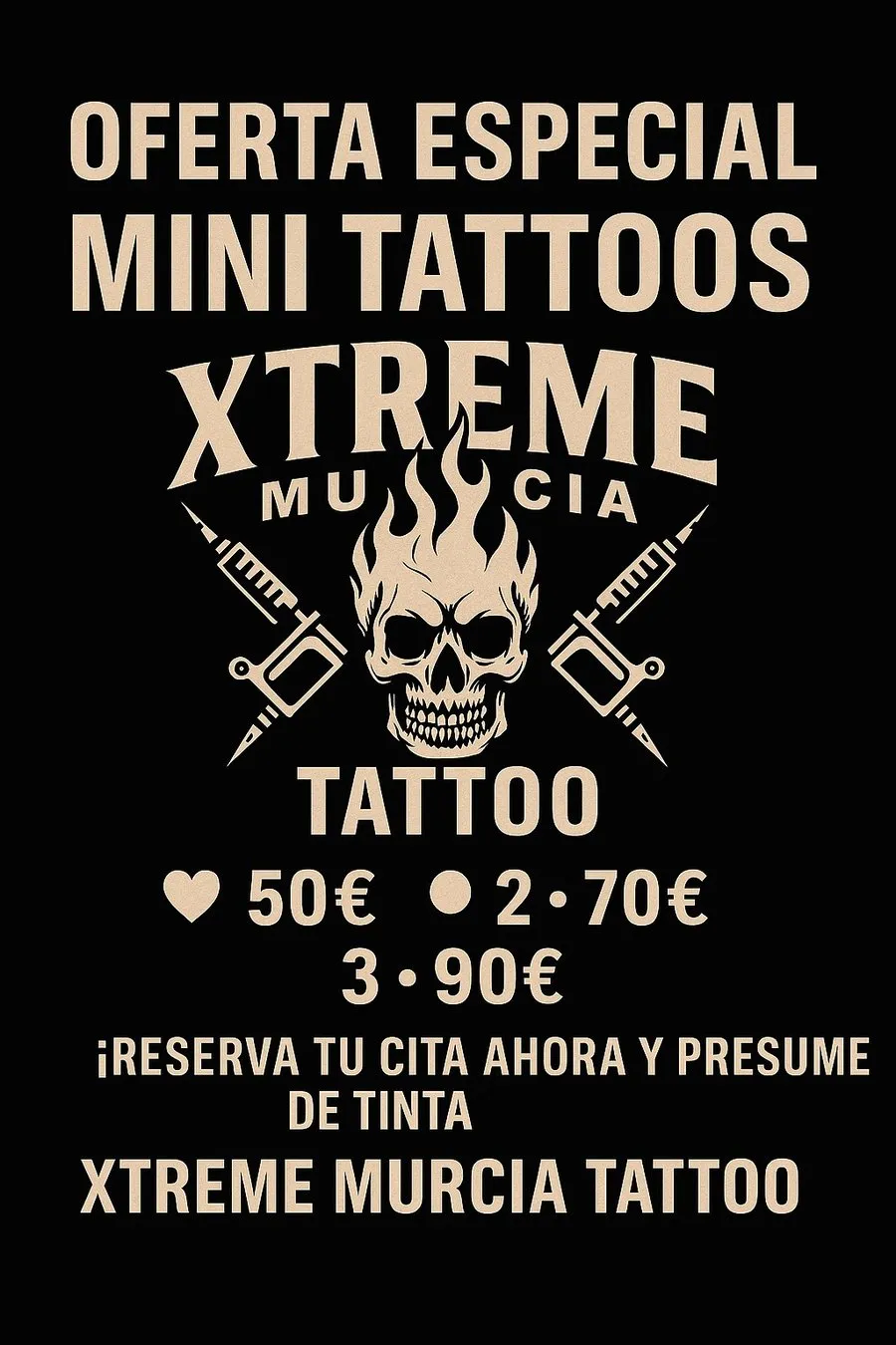 Tatuador de Xtreme Tattoo Murcia trabajando